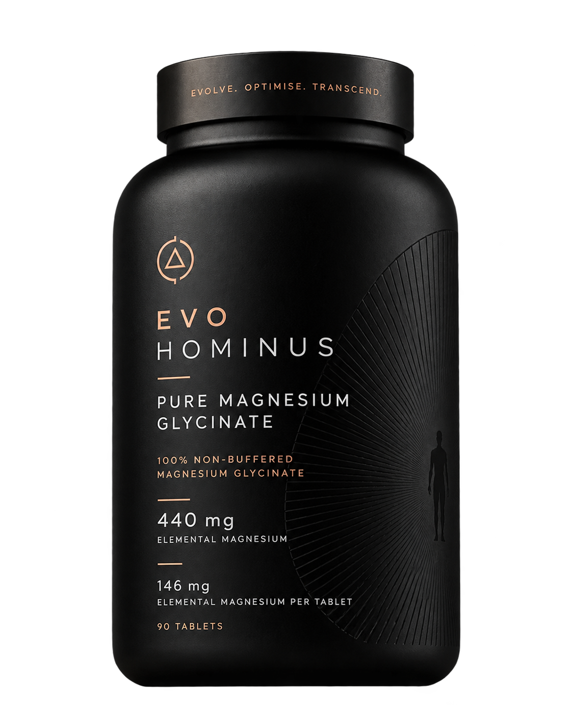 Pure Magnesium Glycinate by Evo Hominus™ bottle